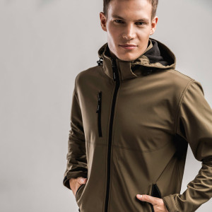 THC ZAGREB. Men's softshell with removable hood