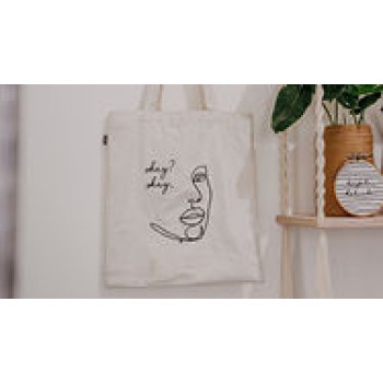 Сумки-шопперы из холщовой ткани с принтом