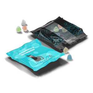 GUMMIES BAG L - Jelly candy mix bag, 75 x 90 mm