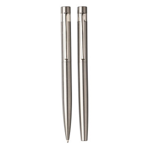 ROLLERBALL - Recycled stainless steel writing set Fritz