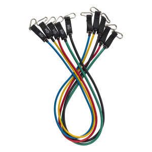 JOSEPHINE - Set of five fitness elastics in polyester (210D) drawstring bag