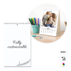 LONDON - 8-sheet desk calendar with spiral, 98x200 mm
