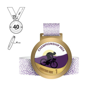 NARA - steel and plexiglass medal 4mm, 40x40 mm