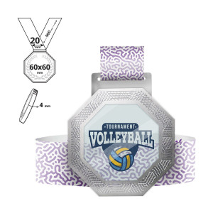 KASHIWA - steel and plexiglass medal 4mm , 60x60 mm