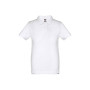THC ADAM KIDS WH - Kids short-sleeved 100% cotton piqué polo shirt unisex). White THC ADAM KIDS WH - Kids short-sleeved 100% cotton piqué polo shirt unisex). White