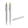 SILVERIO - Stainless steel ball pen with glossy body and clip