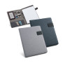 RIORDAN - A4 folder in imitation linen and PU. Lined sheets RIORDAN - A4 folder in imitation linen and PU. Lined sheets