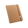 SERPA - A4 cork folder with a block of plain sheets