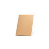 ALCOTT A5 - A5 notepad with Kraft paper cover (250 g/m²) and plain pages