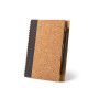 VICENTE - B6 notebook in cork and recycled polyester (100% rPET) with ballpoint pen VICENTE - B6 notebook in cork and recycled polyester (100% rPET) with ballpoint pen