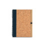 VICENTE - B6 notebook in cork and recycled polyester (100% rPET) with ballpoint pen VICENTE - B6 notebook in cork and recycled polyester (100% rPET) with ballpoint pen