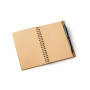 VICENTE - B6 notebook in cork and recycled polyester (100% rPET) with ballpoint pen VICENTE - B6 notebook in cork and recycled polyester (100% rPET) with ballpoint pen