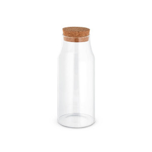 JASMIN 800 - Borosilicate glass bottle with cork lid 800 mL