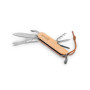 RYKER - Multifunctional bamboo and stainless steel pocket knife with PU handle RYKER - Multifunctional bamboo and stainless steel pocket knife with PU handle