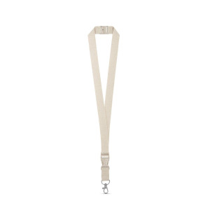 BALLINA - 100% cotton lanyard with metal carabiner