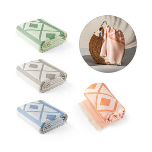 MALEK - Multifunctional bath towel (350g/m²) made of light and resistant cotton (85%) and recycled cotton (15%)