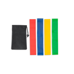 BURPEE - Set of elasticated resistance bands with non-woven pouch