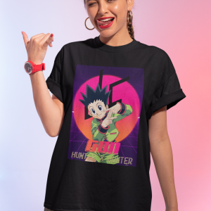 Hunter x Hunter smile Gon Freecss against the backdrop of the Red Moon Hunter x Hunter smile Gon Freecss against the backdrop of the Red Moon