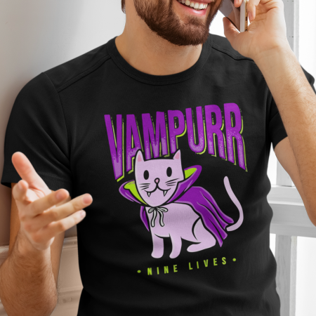 Kitten Funny Pun Vampire Cat