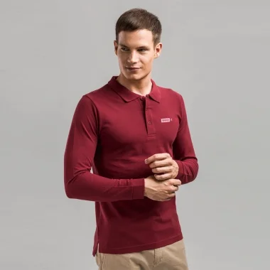 Men's long sleeve polo shirt