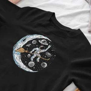 Astro witch on the moon 