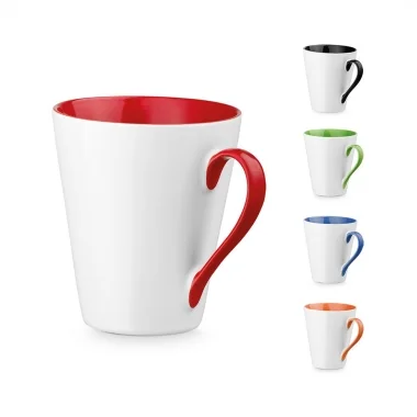 Cone shape ceramic mug with capacity up to 320 ml